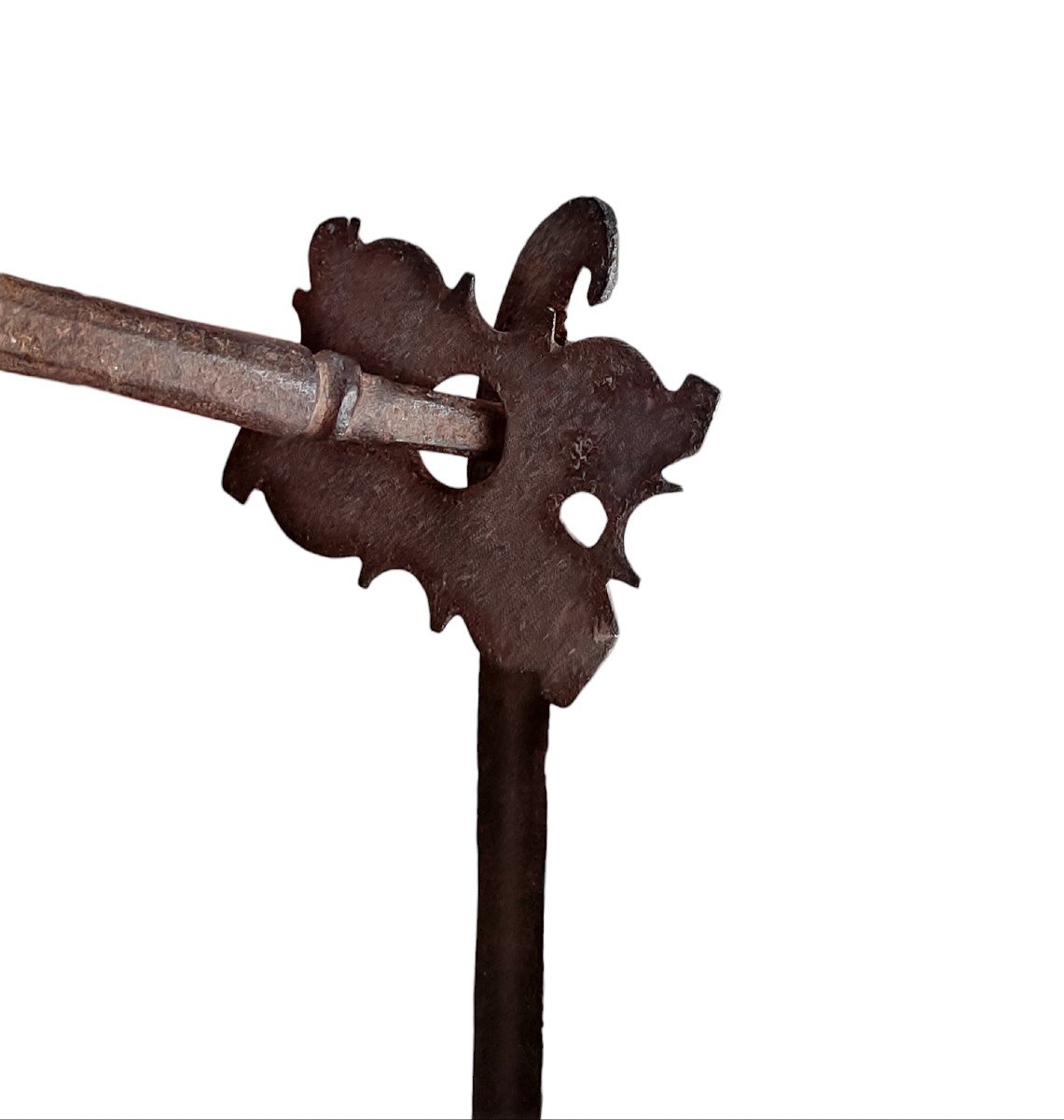 Chiavistello in ferro forgiato ed inciso fine XVII secolo -photo-3