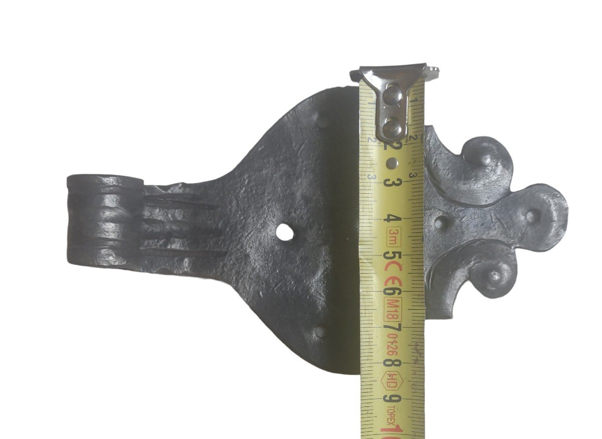 Coppia di cerniere di porta coi cardini XVIII secolo -photo-4