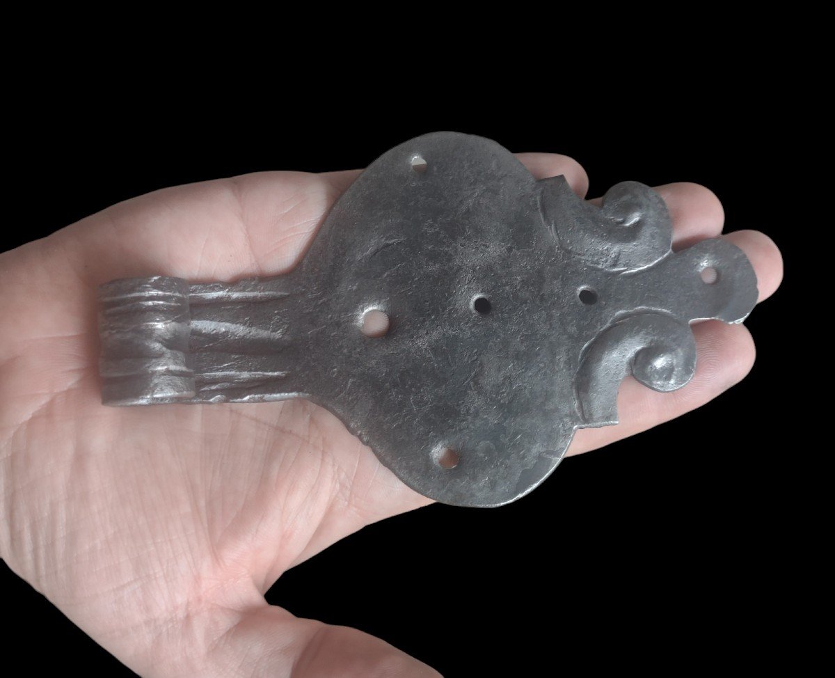 Coppia di cerniere di porta coi cardini XVIII secolo -photo-2