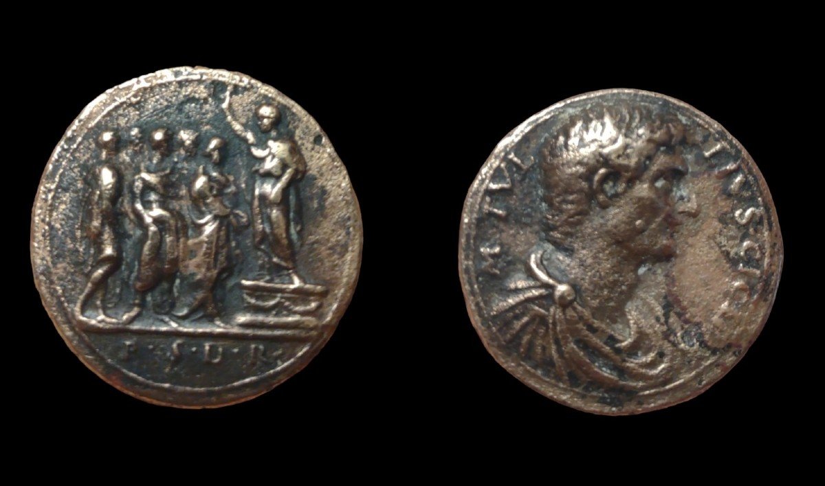 Medaglia in bronzo coniata da Valerio Belli rappresentante Cicerone fine XV-inizio XVI secolo