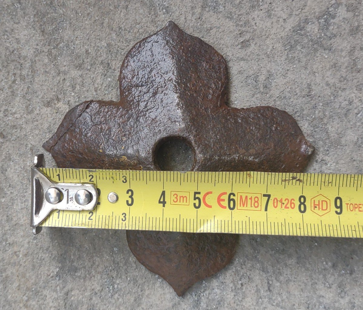 6 Chiodi quadrilobati in ferro forgiato XVII secolo-photo-5