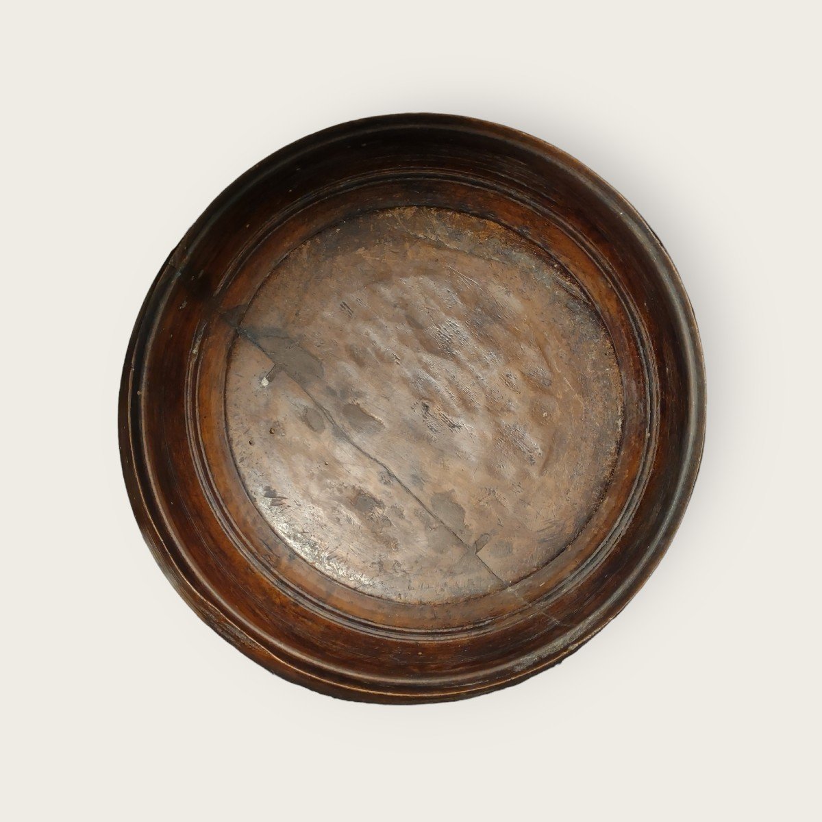Enorme ciotola in legno Valsesia XVIII secolo diametro cm. 43-photo-2