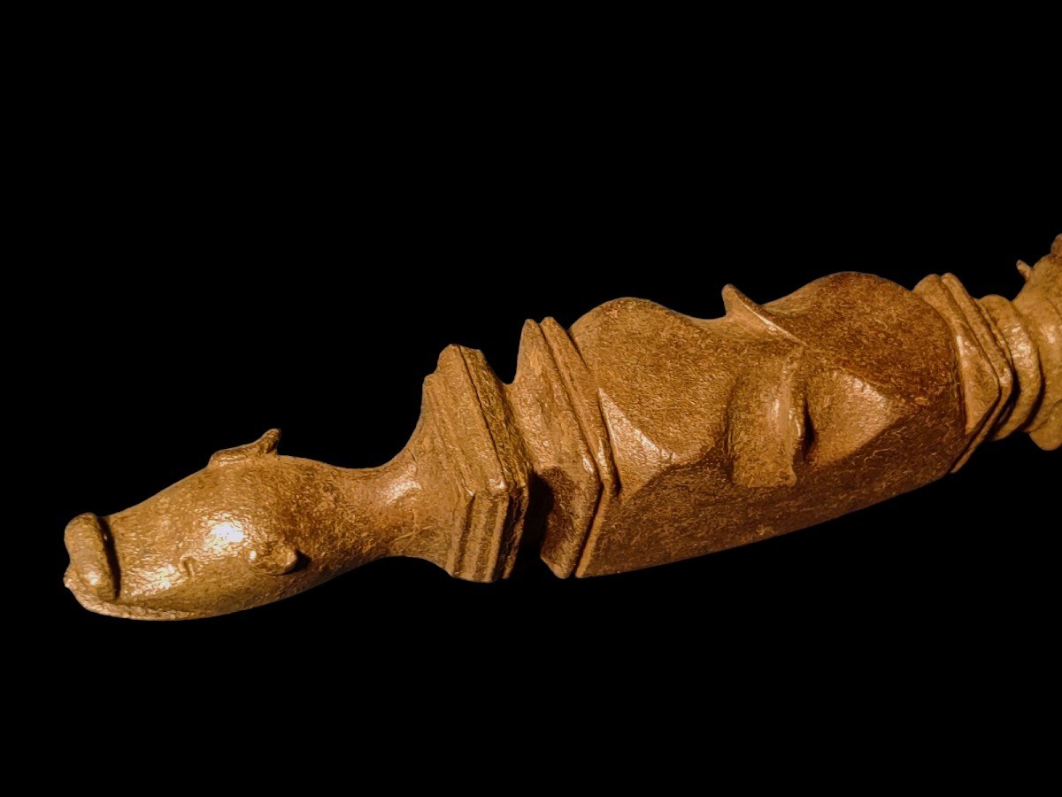 Importante battiporta spagnolo in ferro forgiato a forma di drago fine XVI-inizio XVII secolo-photo-5