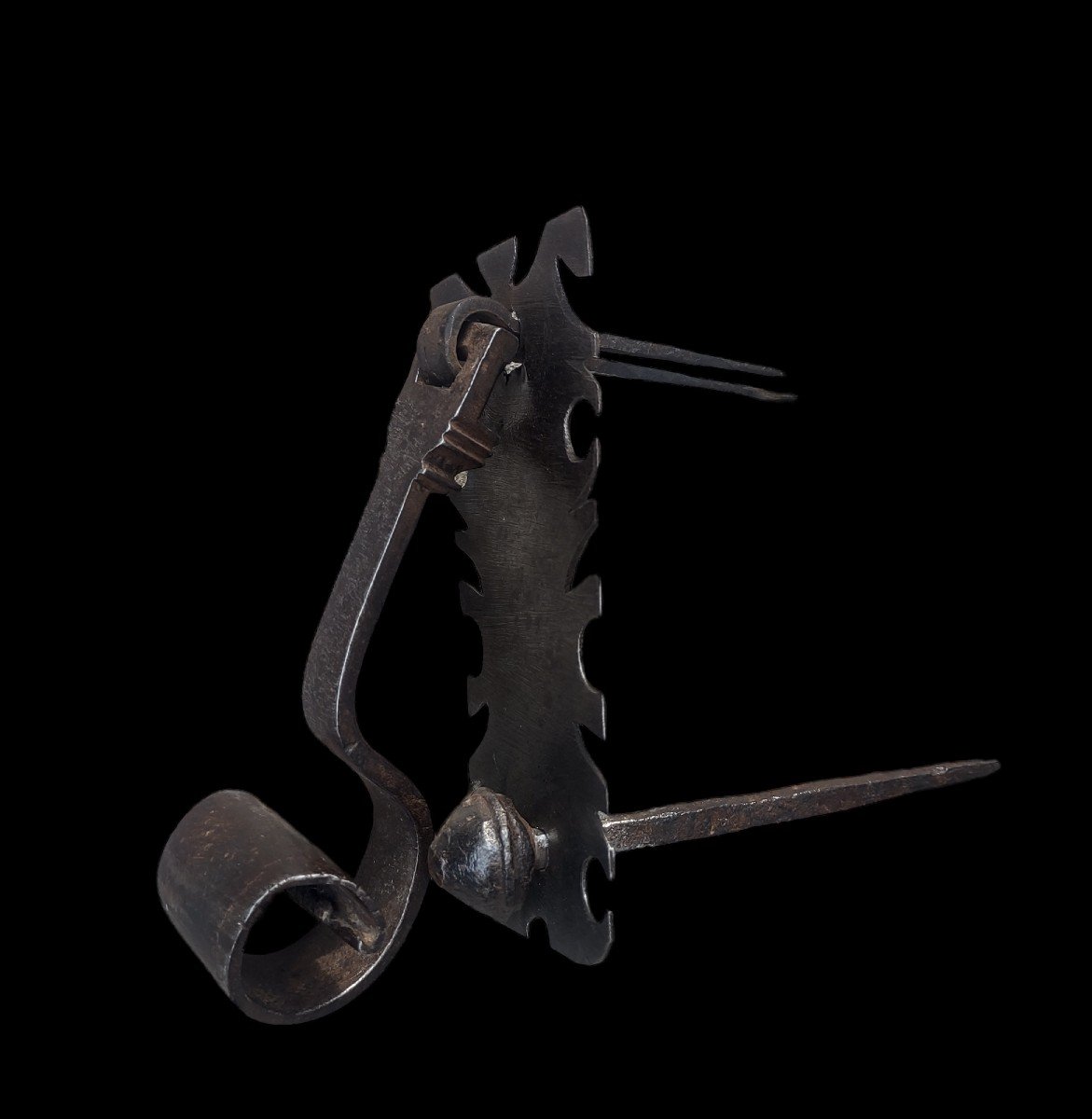 Piccolo battiporta in ferro forgiato XVII secolo -photo-2