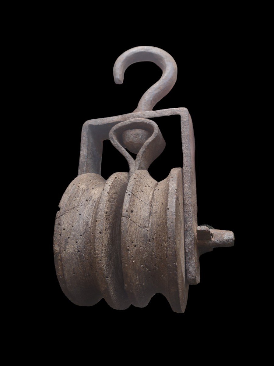 Carrucola in ferro forgiato cXVII_XVIII secolo-photo-2