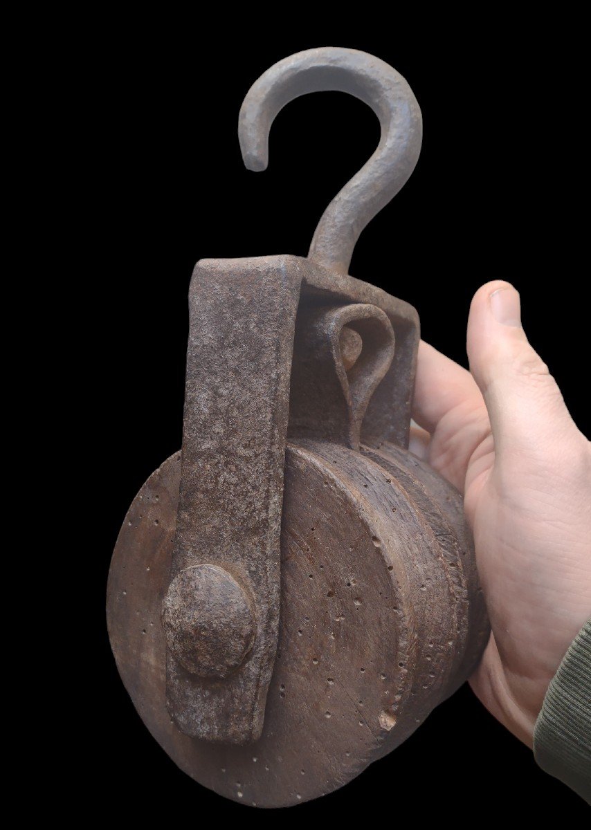 Carrucola in ferro forgiato cXVII_XVIII secolo-photo-3