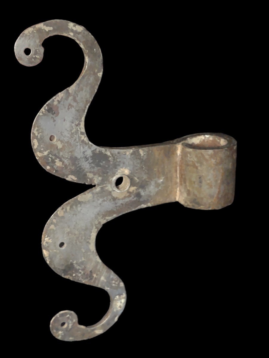 4 Cerniere a baffo  in ferro forgiato XVIII secolo-photo-4