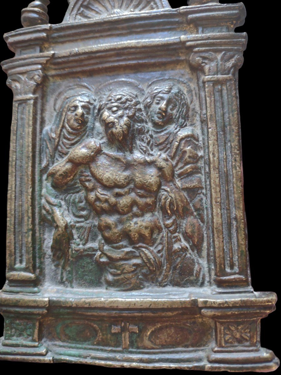 Pace in bronzo rinascimentale realizzata da Galeazzo Mondella detto il Moderno   XVI secolo-photo-4