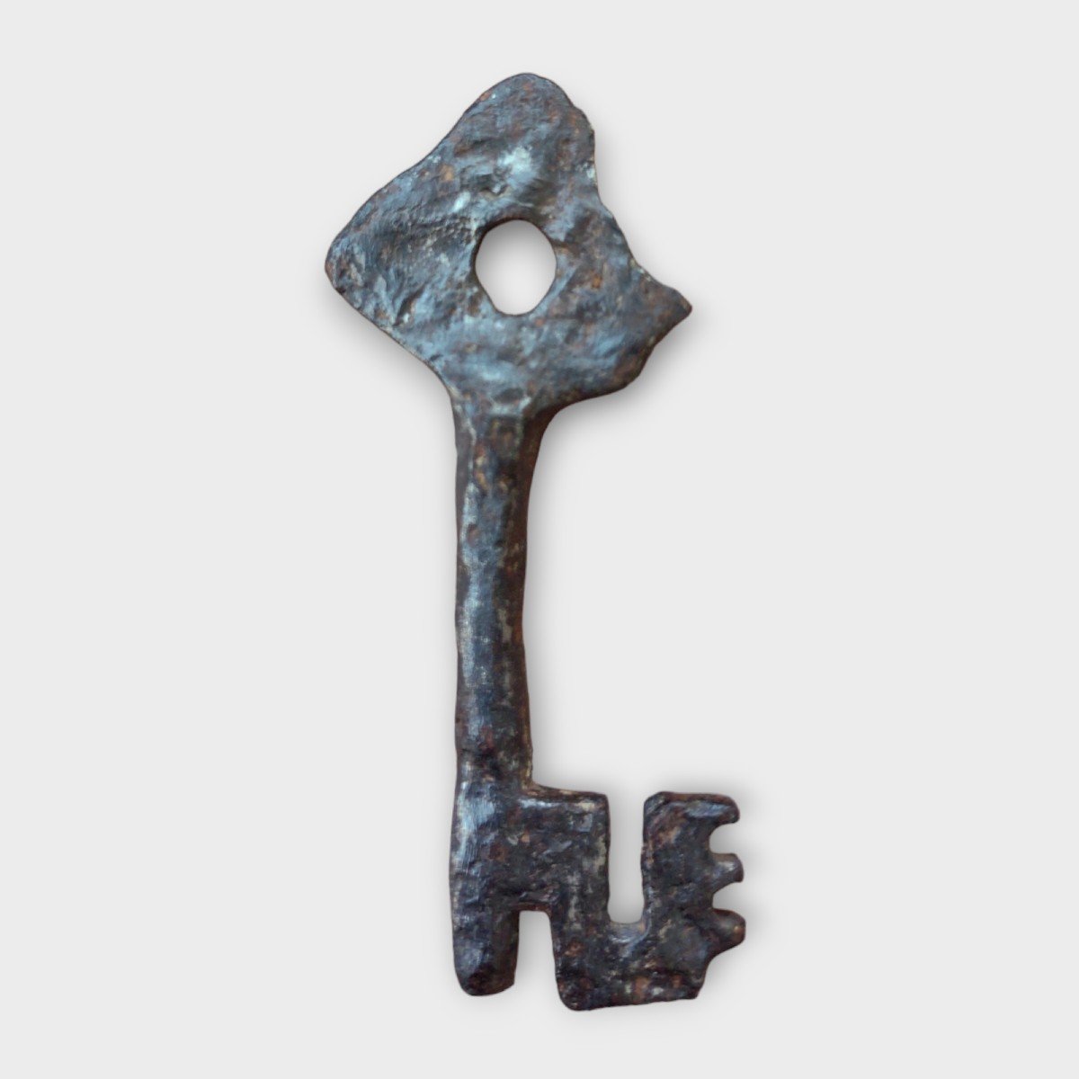 Insieme di 3 chiavi in ferro d'epoca medioevale-photo-2