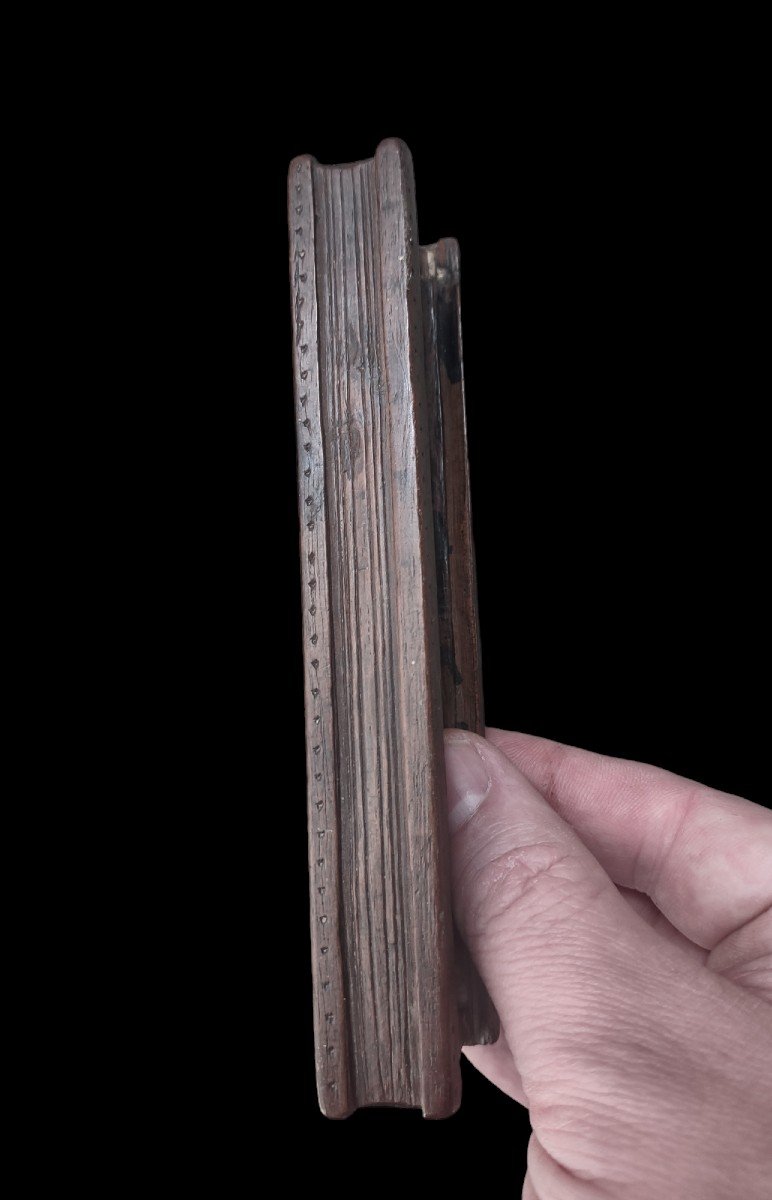 Scatola in legno a forma di libro Italia XIX secolo-photo-3