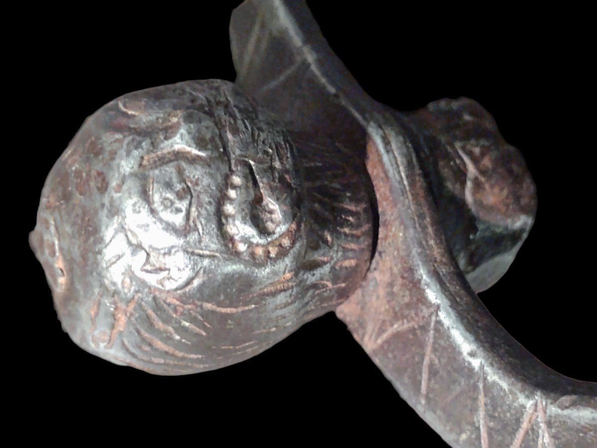 Battiporta zoomorfo in ferro forgiato XVII secolo -photo-5