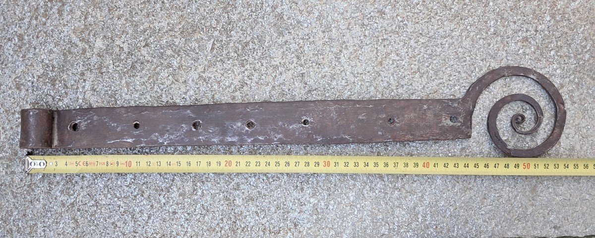 5 Grandi cerniere di porta in ferro forgiato -photo-3
