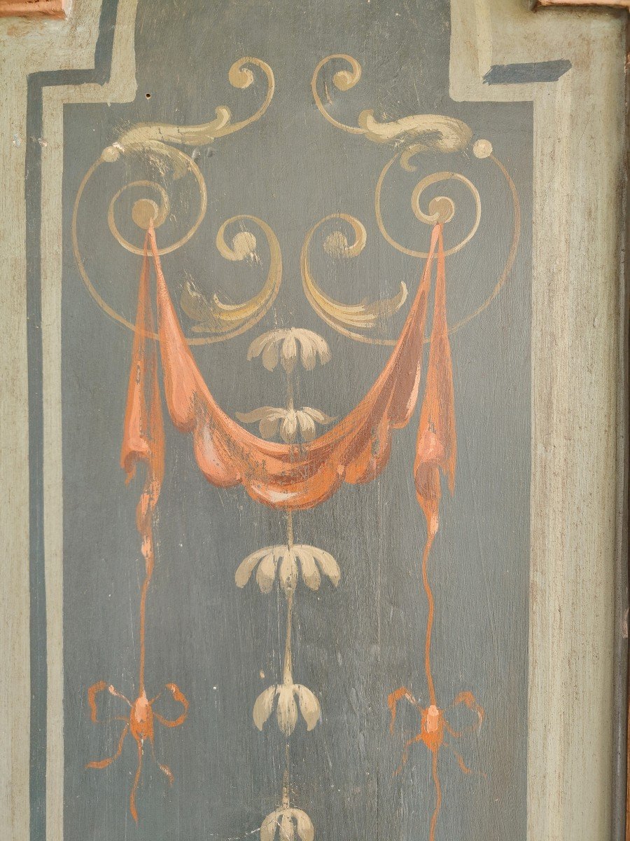 Importante porta neoclassica dipinta su entrambi i lati-photo-4