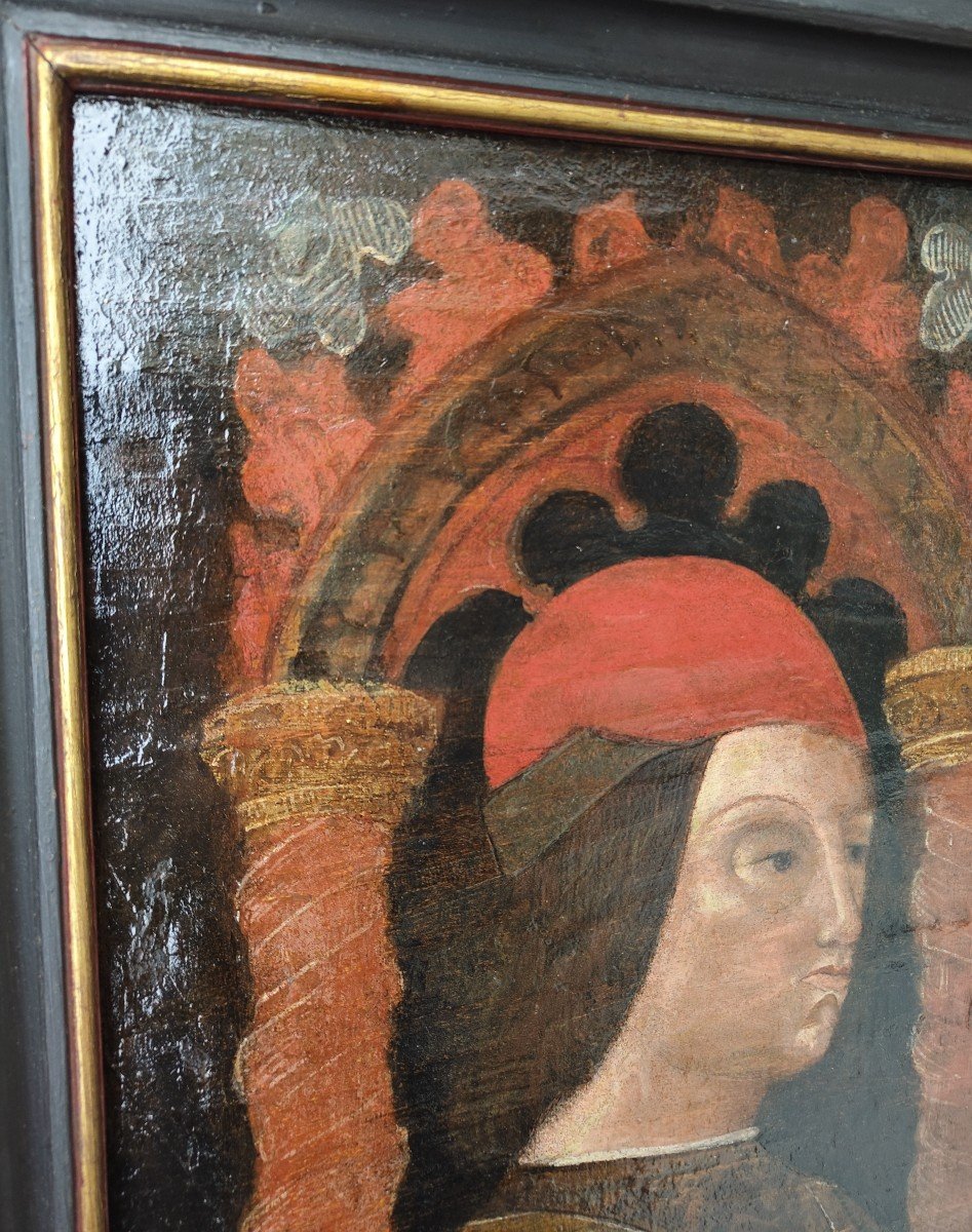 Bonifacio Bembo (bottega o seguace di) Ritratto maschile dentro cornice tardogotica 1470-80-photo-4