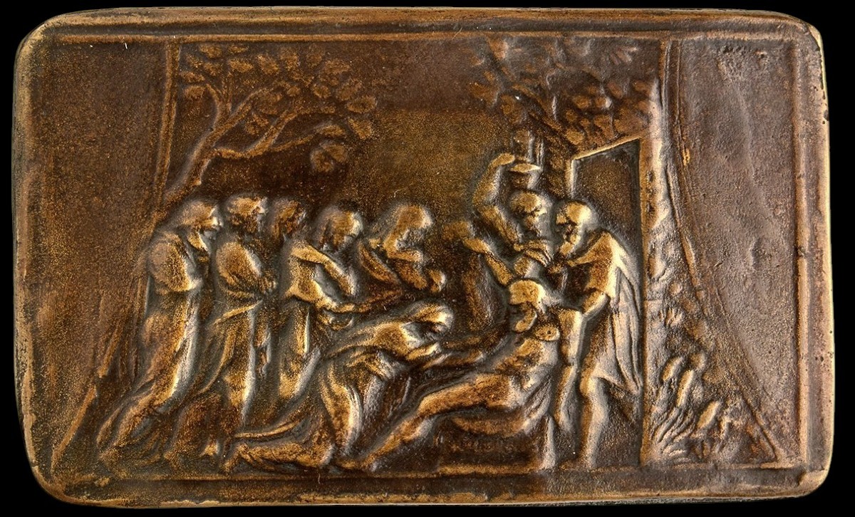 Valerio Belli (1468-1546) placca in bronzo rappresentante la deposizione di Cristo