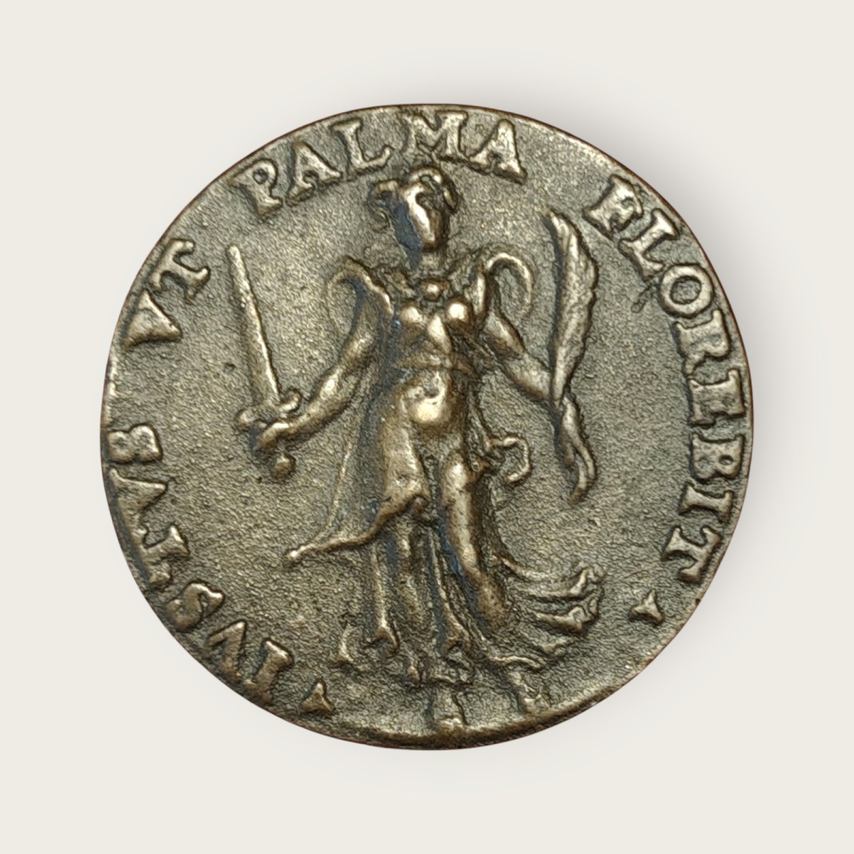 Rara medaglia rinascimentale in bronzo fuso rappresentante il giurista Hieronymus Morcat-photo-1