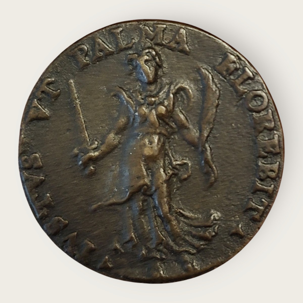 Rara medaglia rinascimentale in bronzo fuso rappresentante il giurista Hieronymus Morcat-photo-2