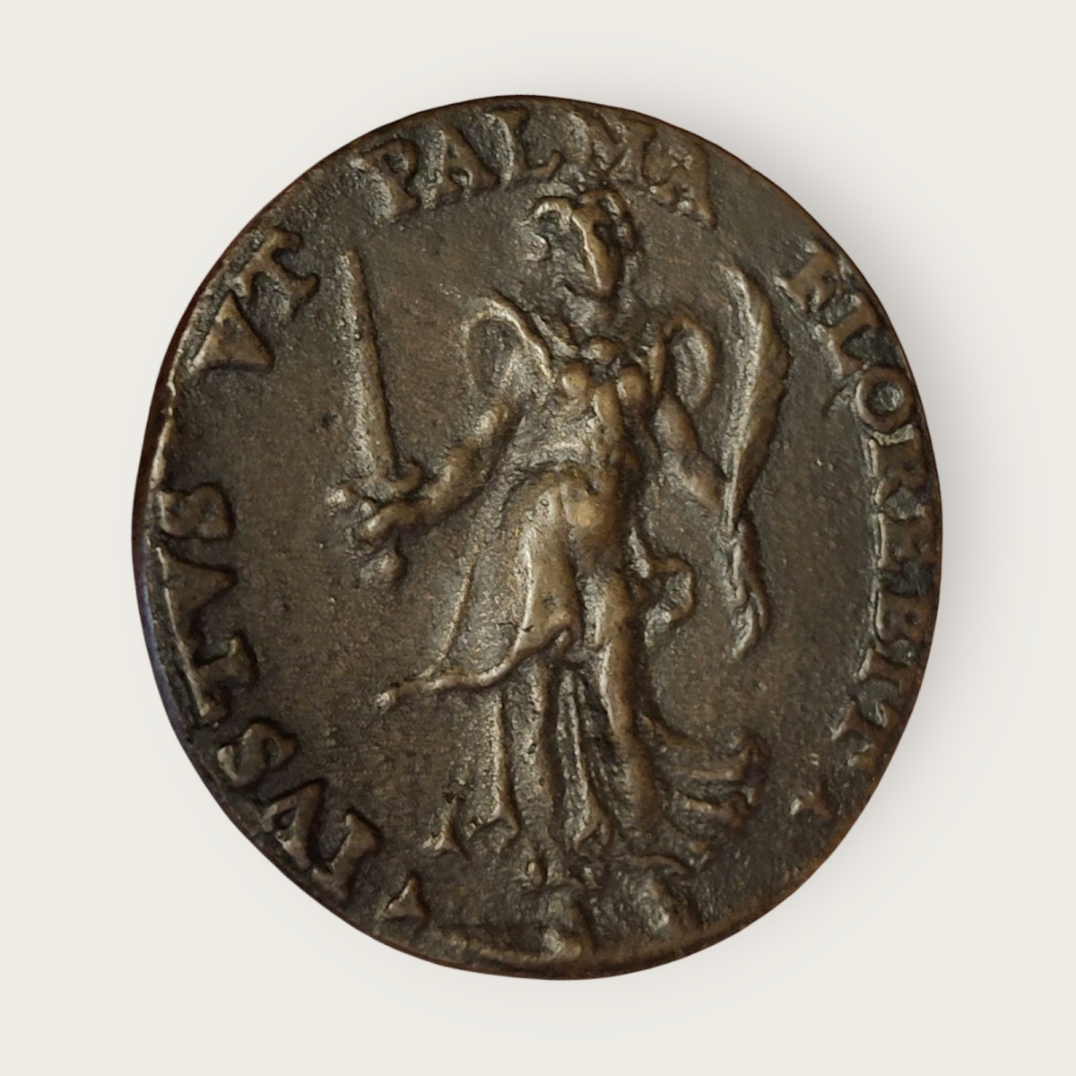 Rara medaglia rinascimentale in bronzo fuso rappresentante il giurista Hieronymus Morcat-photo-4