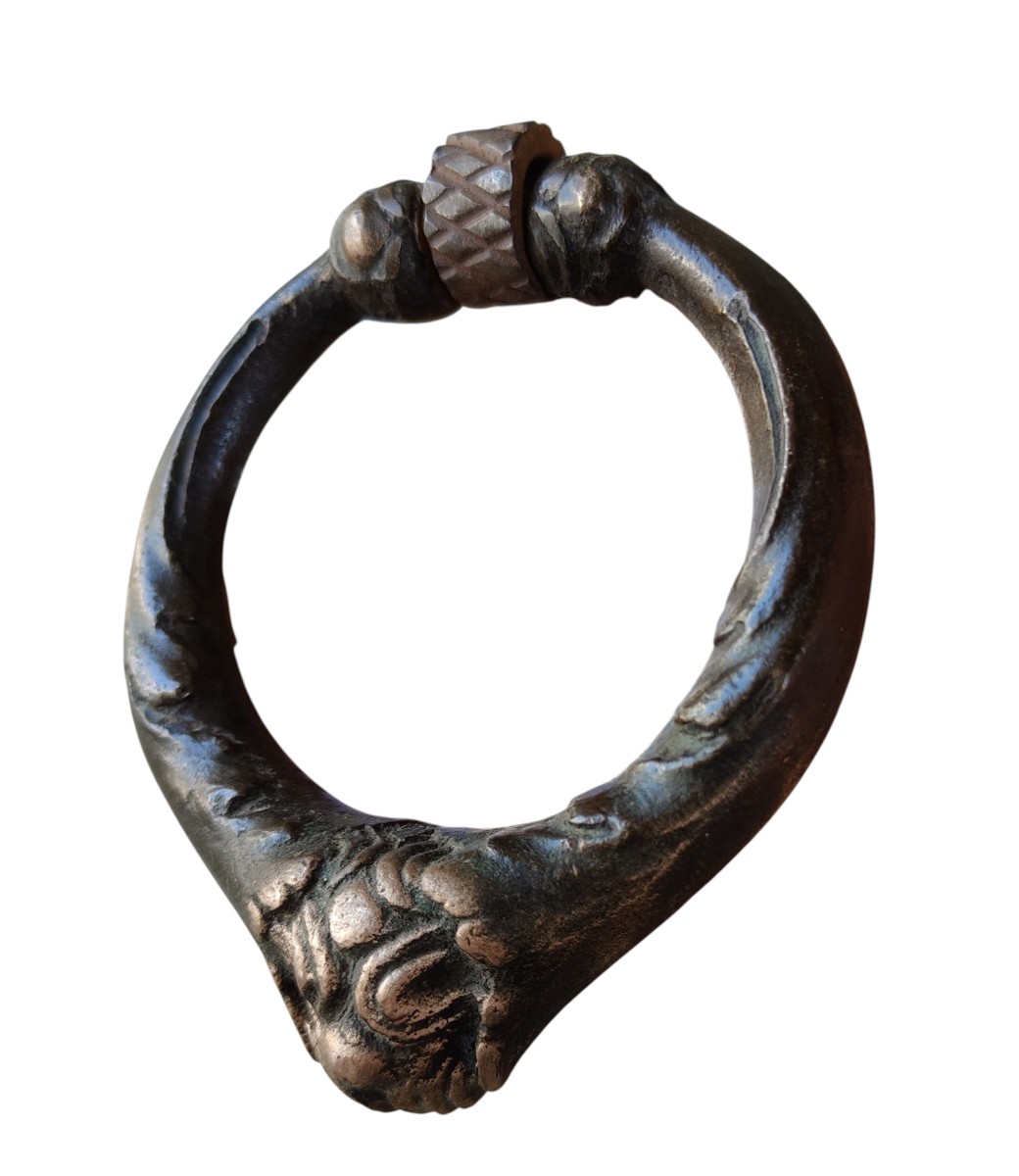 Piccolo battente veneziano in bronzo  XVII secolo-photo-4