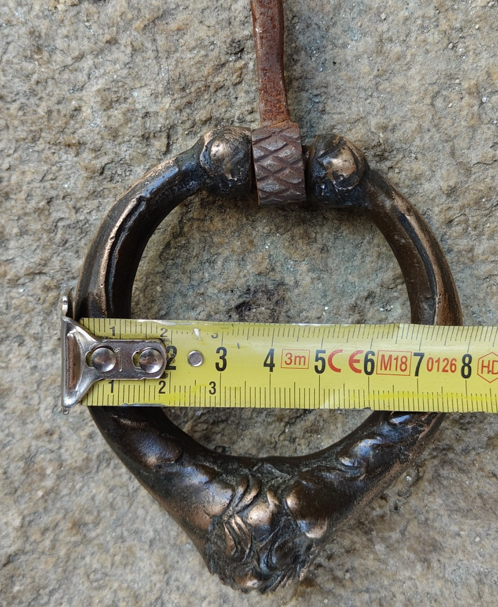 Piccolo battente veneziano in bronzo  XVII secolo-photo-3