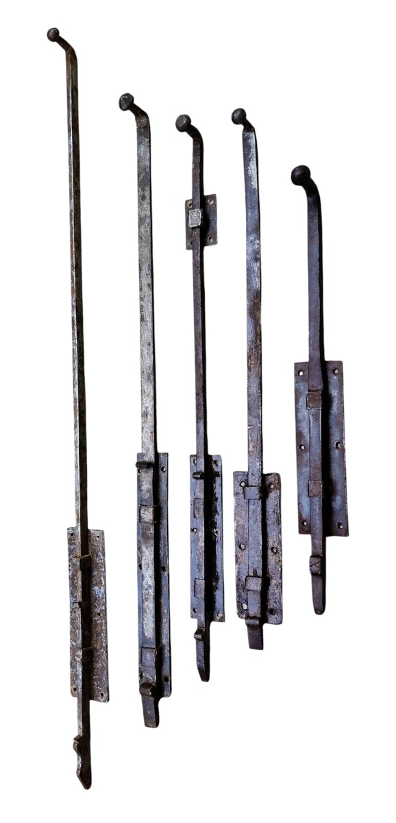 Vasto assortimento di catenacci italiani per porte XVII-XVIII secolo-photo-2