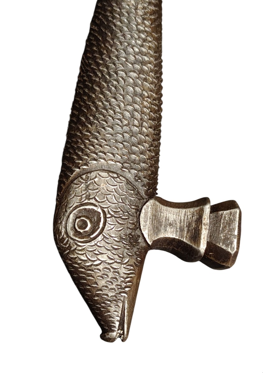 Battiporta in ferro forgiato zoomorfo XVIII secolo 