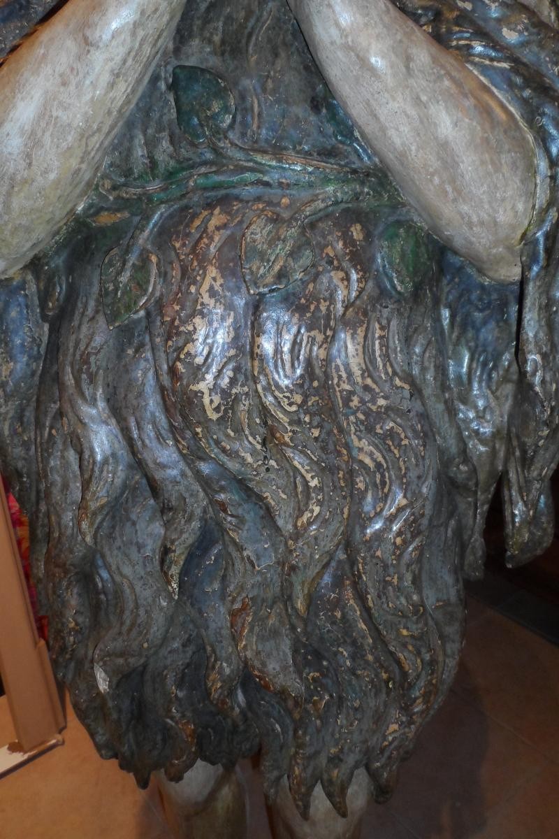 Statua in legno policroma rappresentante Sant'Onofrio XV-XVI secolo-photo-1