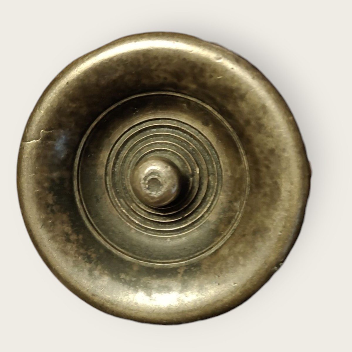 Pomolo in bronzo a tazza per porte o mobili XVIII secolo-photo-2