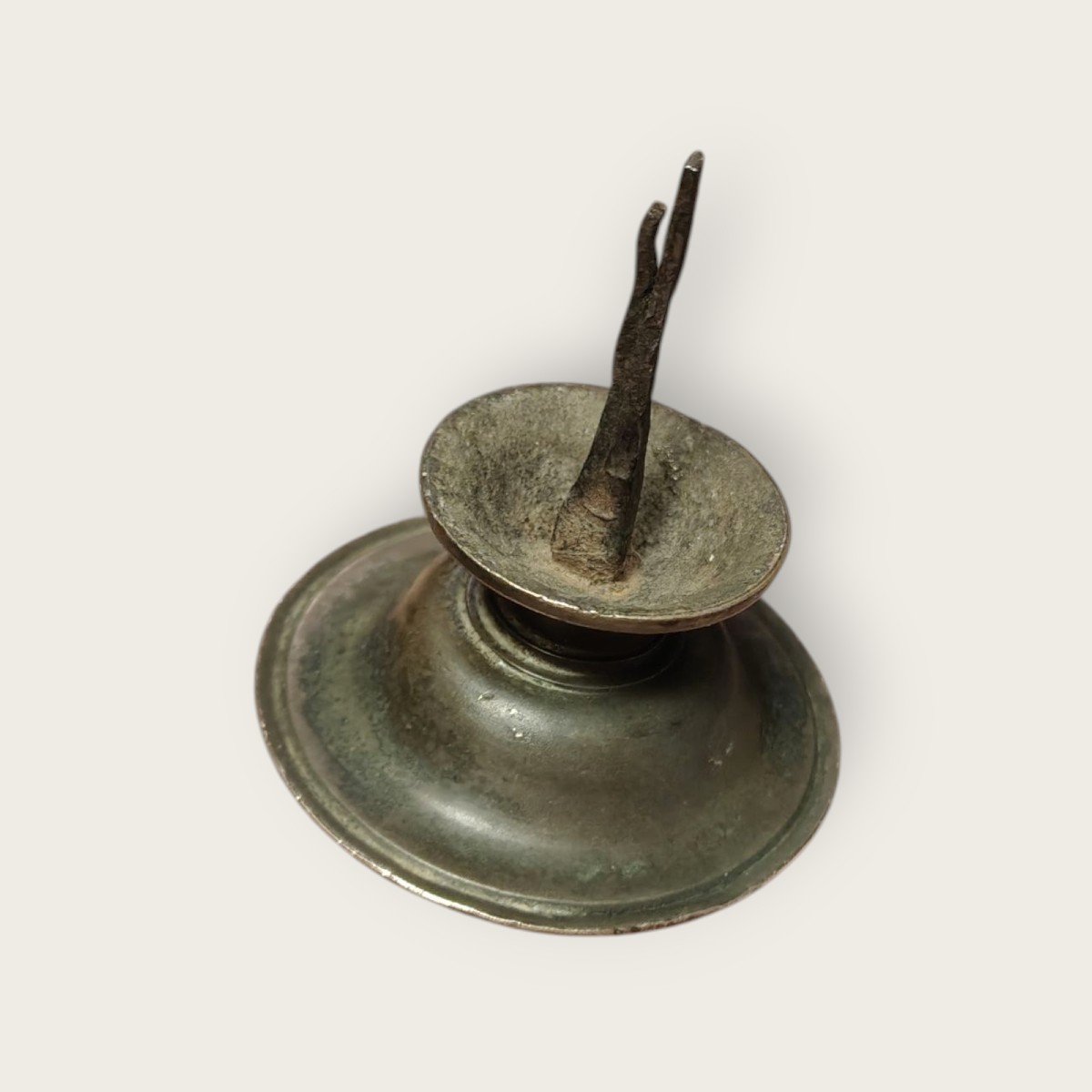 Pomolo in bronzo a tazza per porte o mobili XVIII secolo-photo-2