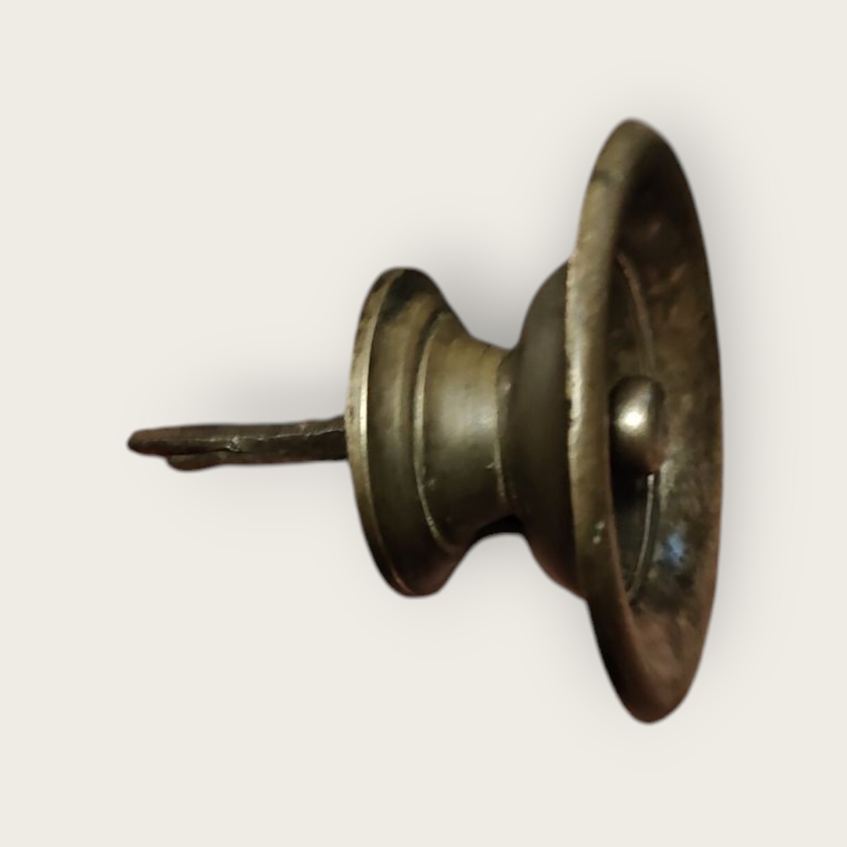 Pomolo in bronzo a tazza per porte o mobili XVIII secolo-photo-4