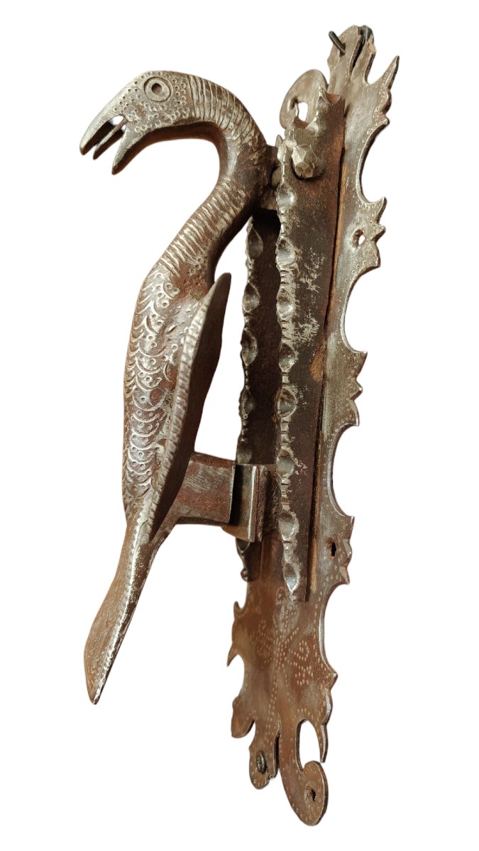 Battiporta zoomorfo in ferro forgiato inizio XVII secolo -photo-3