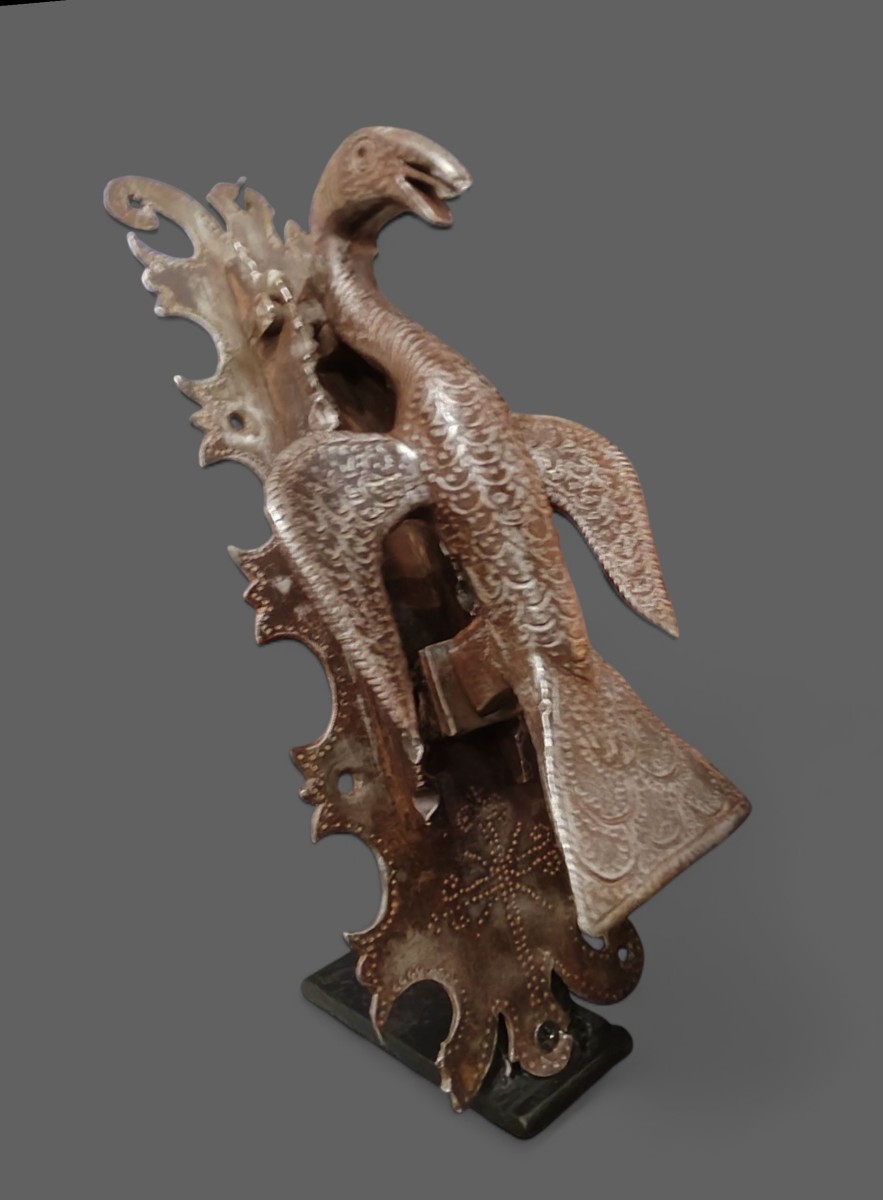 Battiporta zoomorfo in ferro forgiato inizio XVII secolo -photo-3