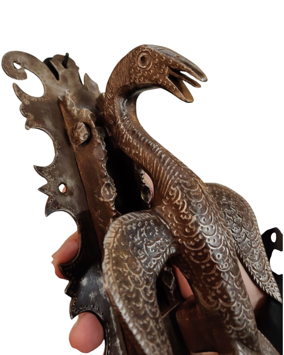 Battiporta zoomorfo in ferro forgiato inizio XVII secolo -photo-5