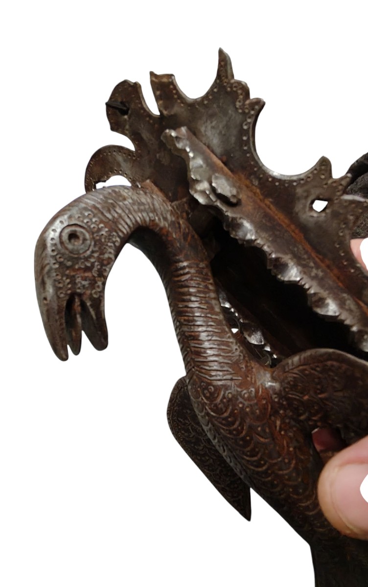 Battiporta zoomorfo in ferro forgiato inizio XVII secolo -photo-6