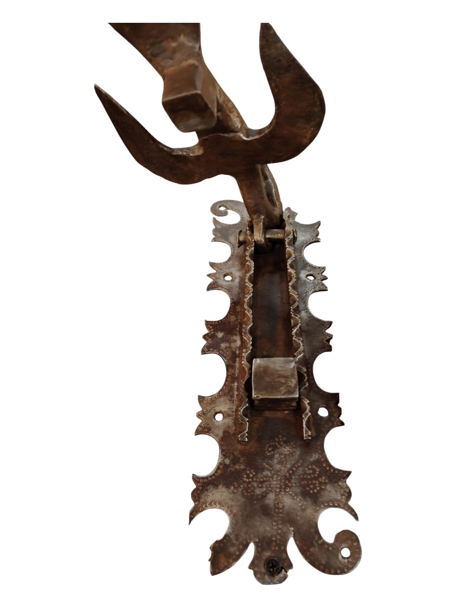 Battiporta zoomorfo in ferro forgiato inizio XVII secolo -photo-7