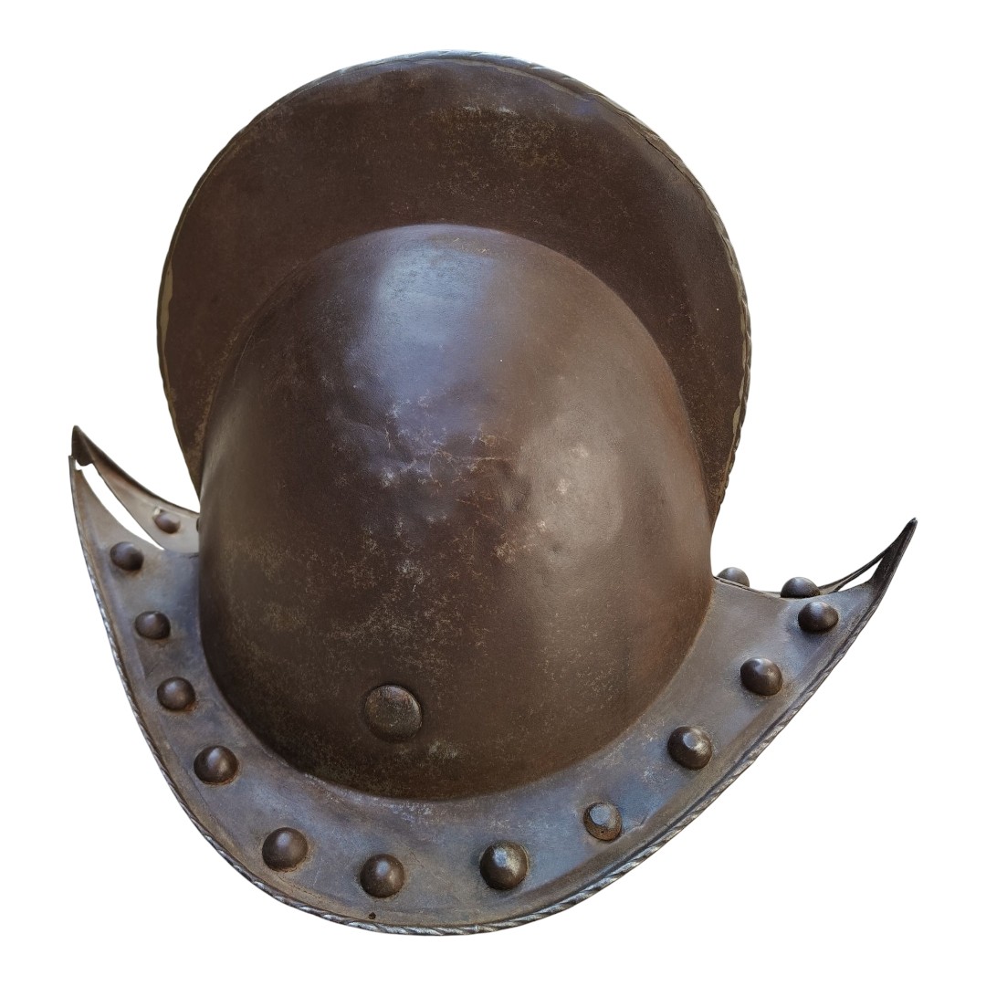 Morione da castello spagnolo collezione ex presidente peruviano Miguel Iglesias XVI secolo-photo-4