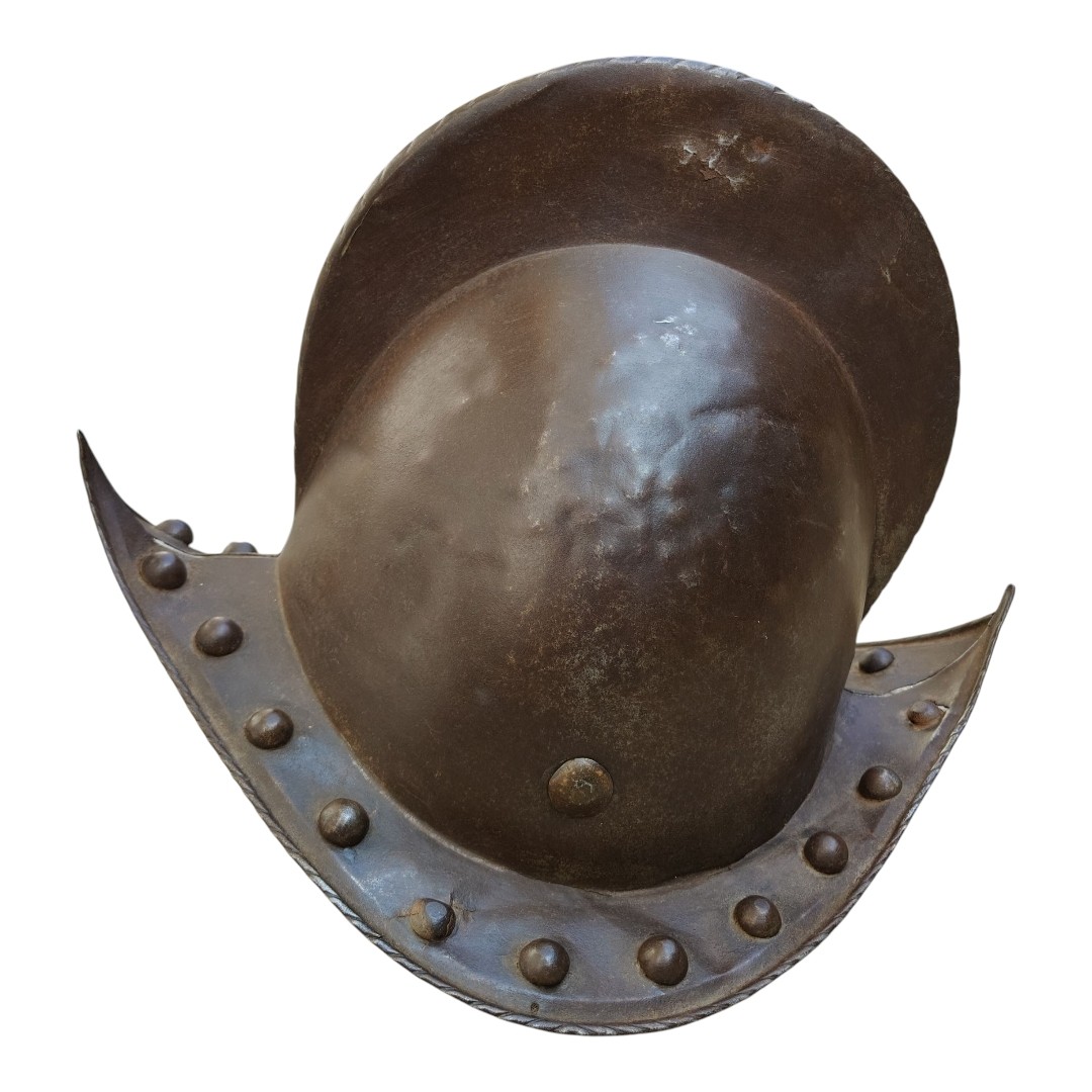 Morione da castello spagnolo collezione ex presidente peruviano Miguel Iglesias XVI secolo-photo-4