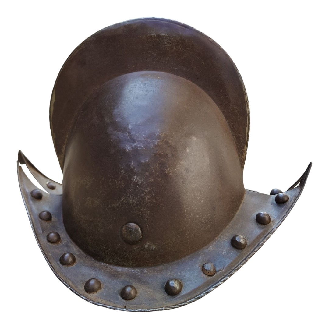 Morione da castello spagnolo collezione ex presidente peruviano Miguel Iglesias XVI secolo-photo-6