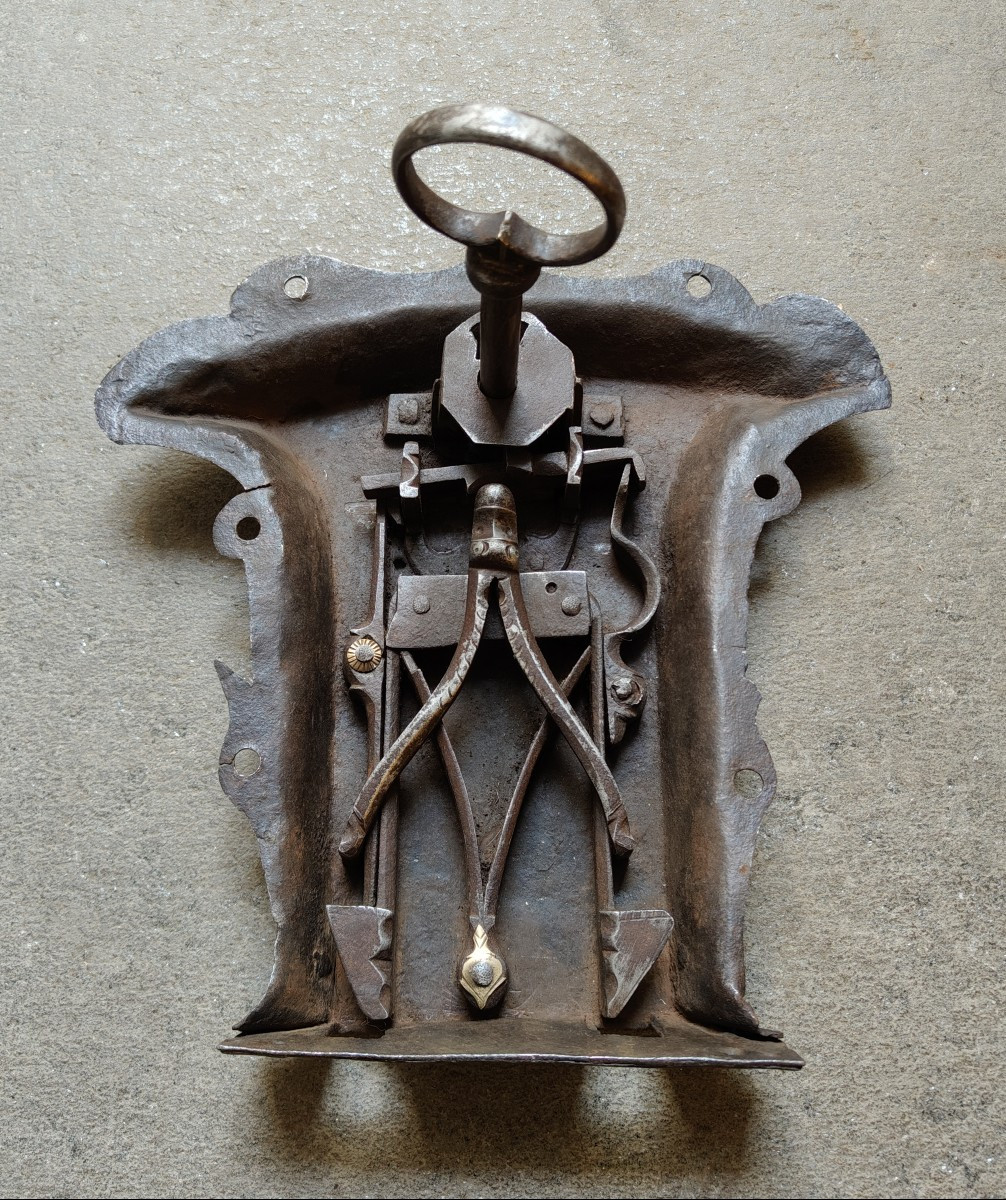 Grande serratura gotica da cassapanca -photo-3