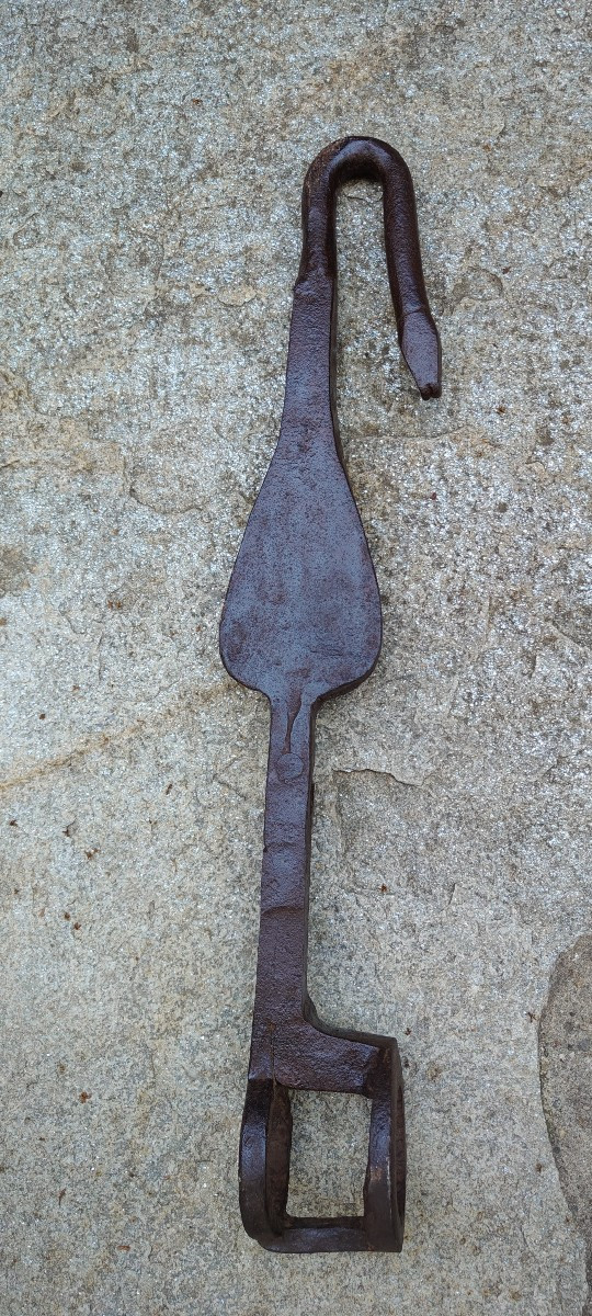 Grande elemento zoomorfo di carro agricolo in ferro forgiato XVIII secolo-photo-4