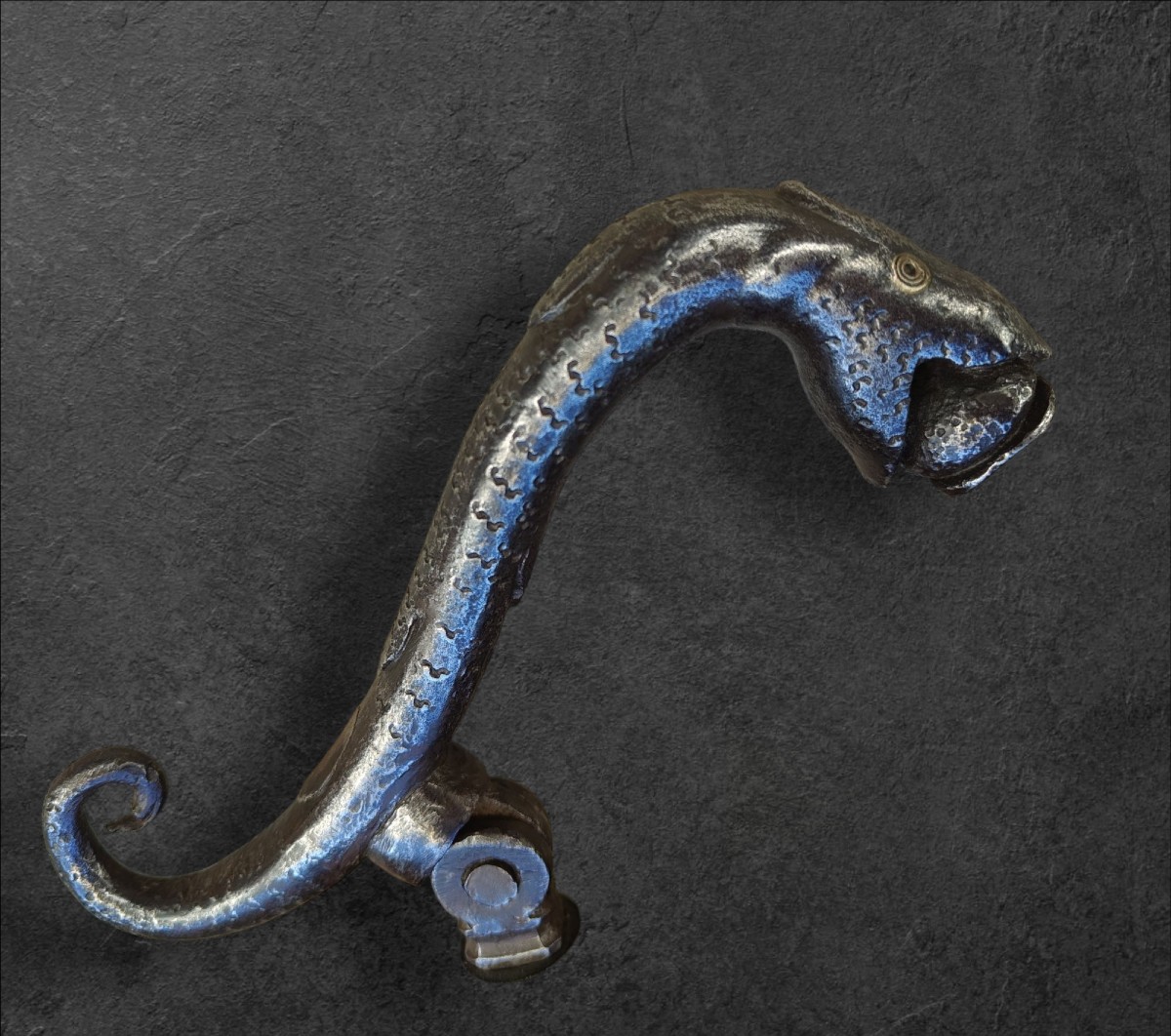 Importante battiporta italiano a forma di drago XVII secolo-photo-3