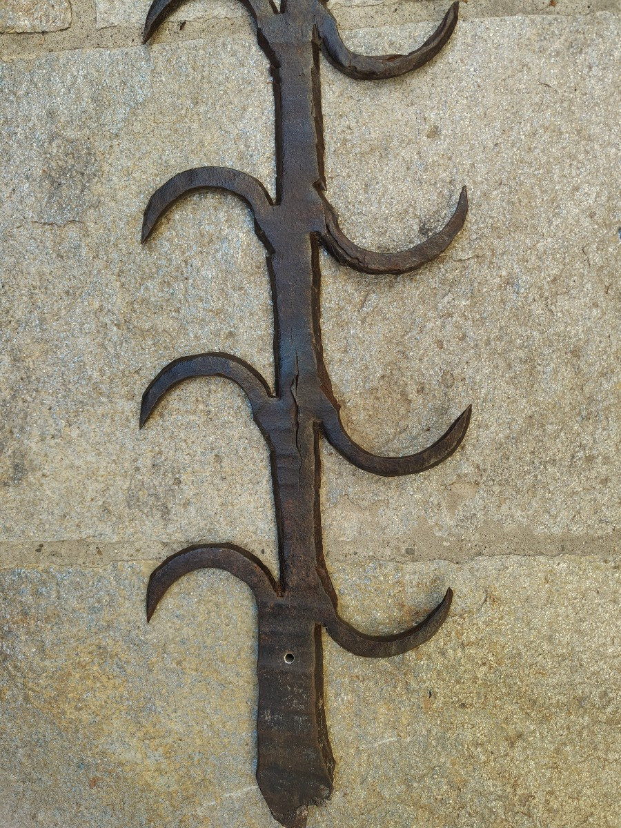 Splendida pelagatti in ferro forgiato Lombardia XVI secolo 96 cm-photo-2