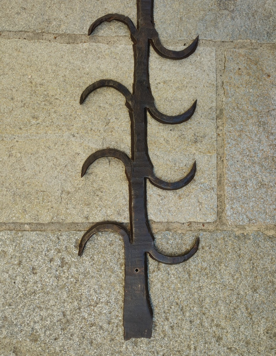 Splendida pelagatti in ferro forgiato Lombardia XVI secolo 96 cm-photo-4