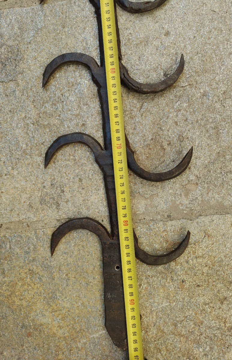 Splendida pelagatti in ferro forgiato Lombardia XVI secolo 96 cm-photo-1