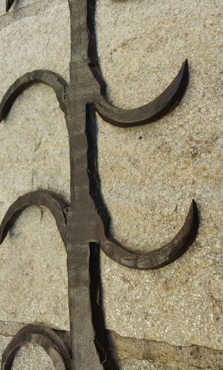 Splendida pelagatti in ferro forgiato Lombardia XVI secolo 96 cm-photo-3