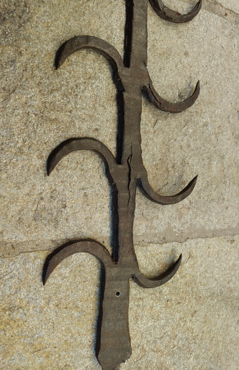 Splendida pelagatti in ferro forgiato Lombardia XVI secolo 96 cm-photo-4