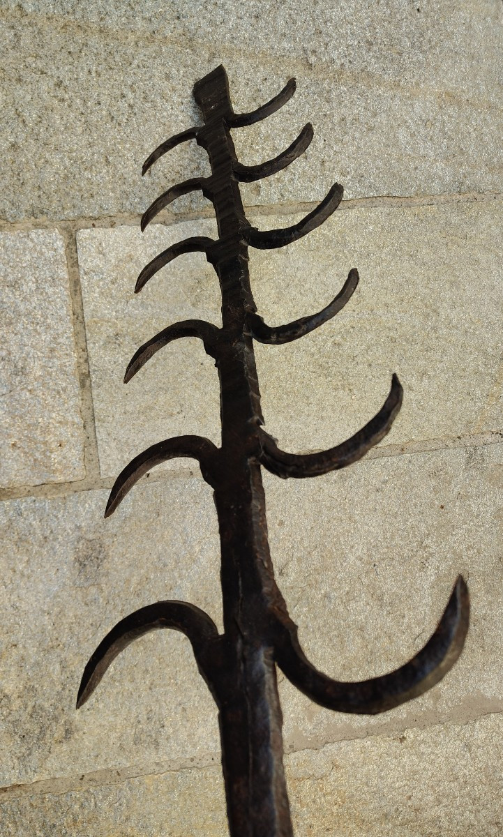 Splendida pelagatti in ferro forgiato Lombardia XVI secolo 96 cm-photo-7