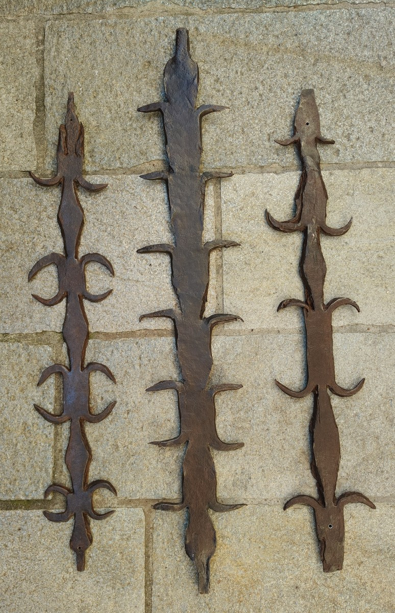 Imponenti pelagatti in ferro forgiato Lombardia XVI secolo-photo-2