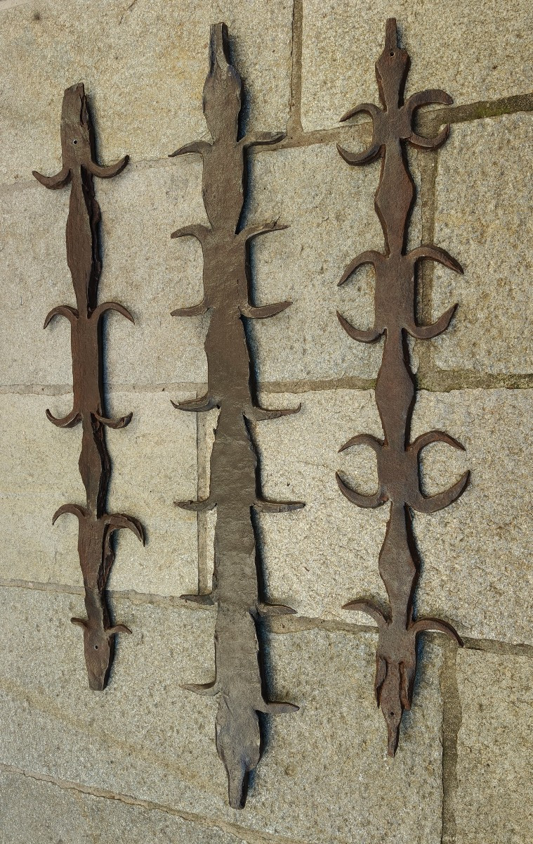 Imponenti pelagatti in ferro forgiato Lombardia XVI secolo-photo-3