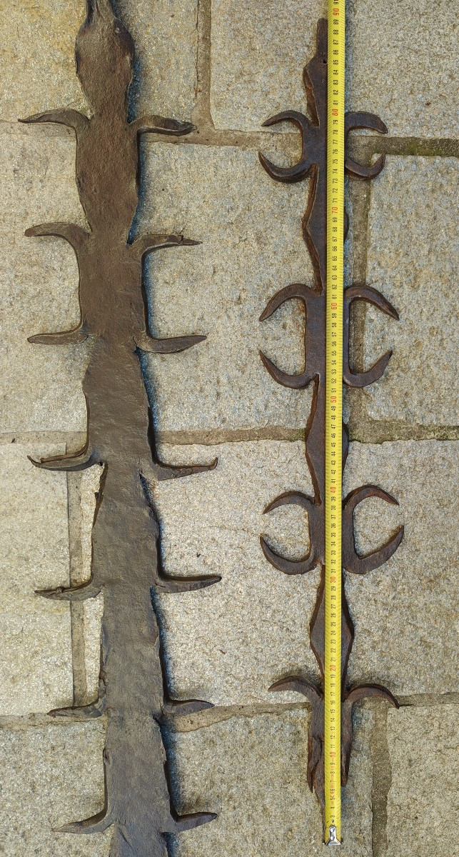 Imponenti pelagatti in ferro forgiato Lombardia XVI secolo-photo-5
